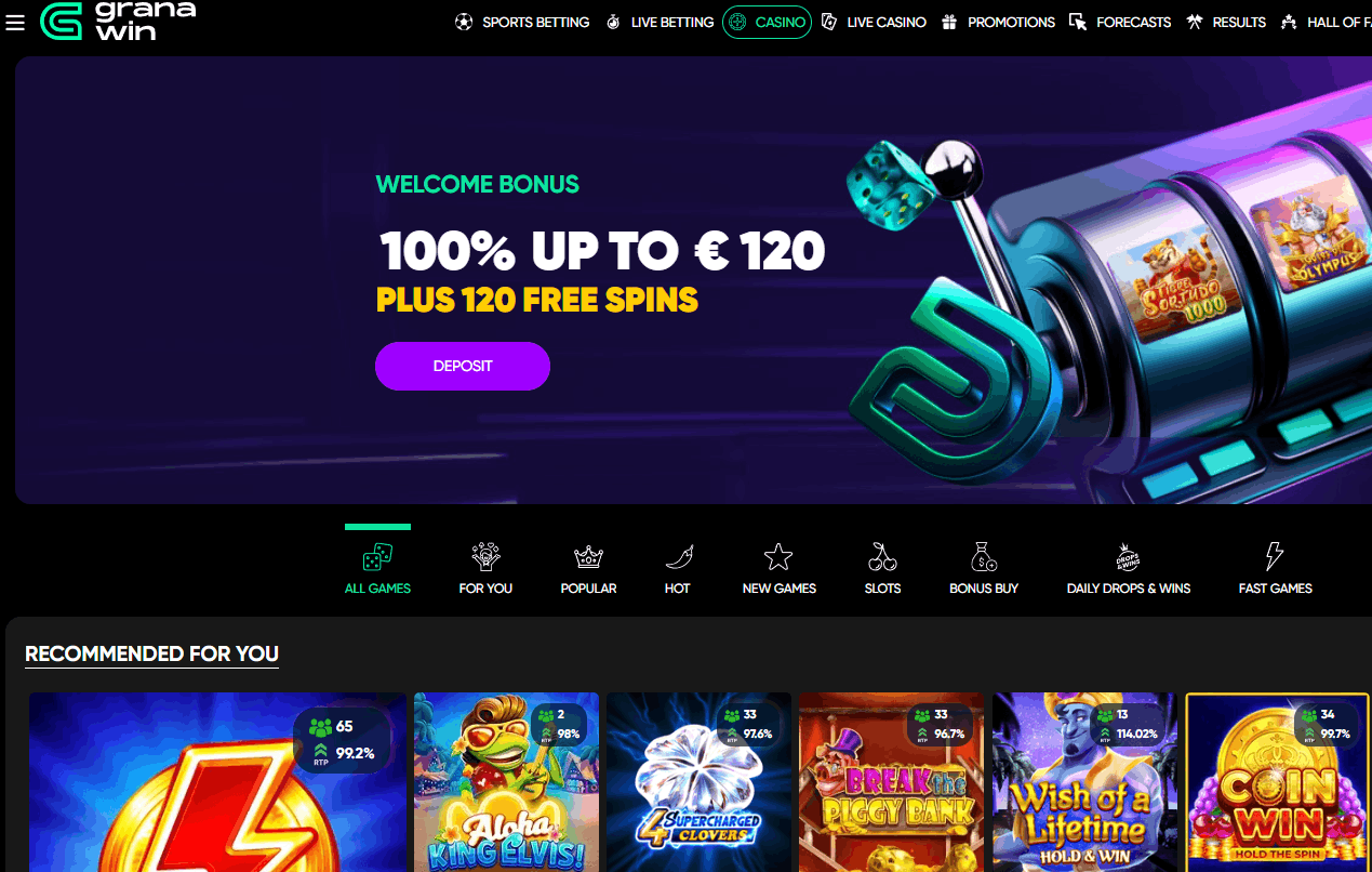 Granawin Casino – 11.000 jogos, dupla licença e Uncrossable Rush