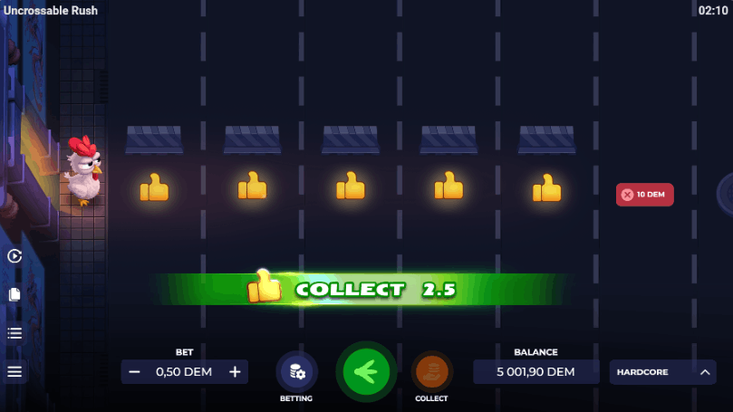 Jogar Uncrossable Rush por Dinheiro Real em Casinos Online