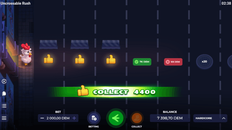 Uncrossable Rush – Avaliação Jogador Veterano